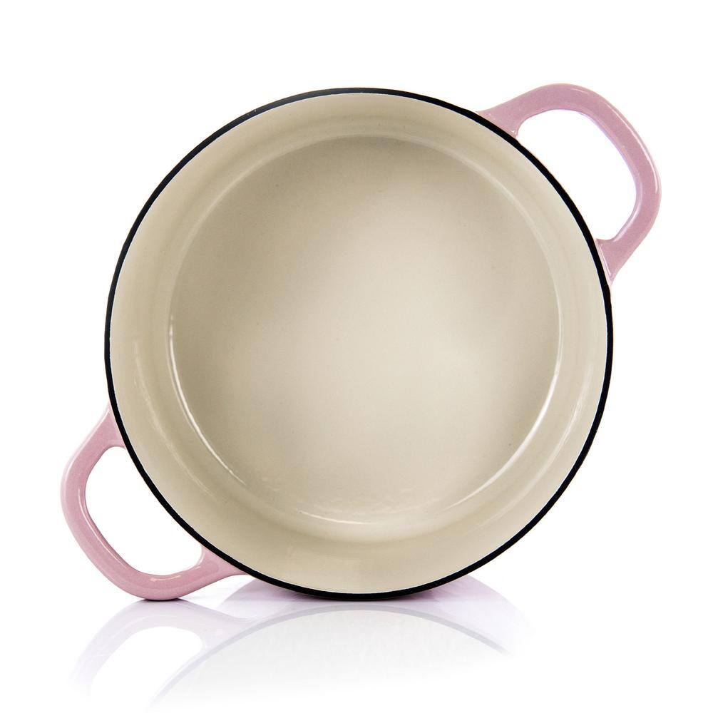 Crock-Pot Artisan 7 qt. Enameled Cast Iron Dutch Oven in Blush Pink