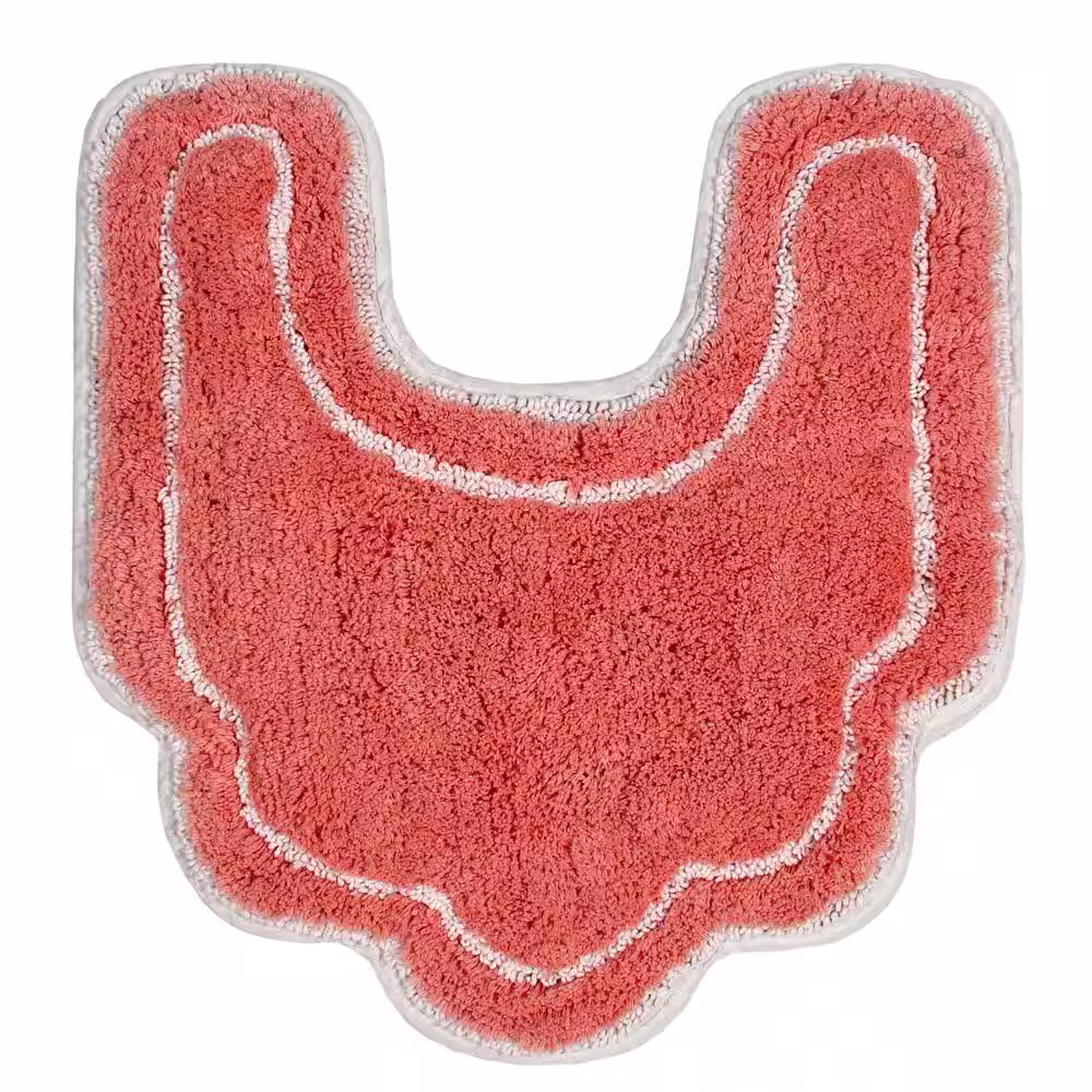 None Allure Collection 20 in. x 20 in. Orange Cotton Contour Rug