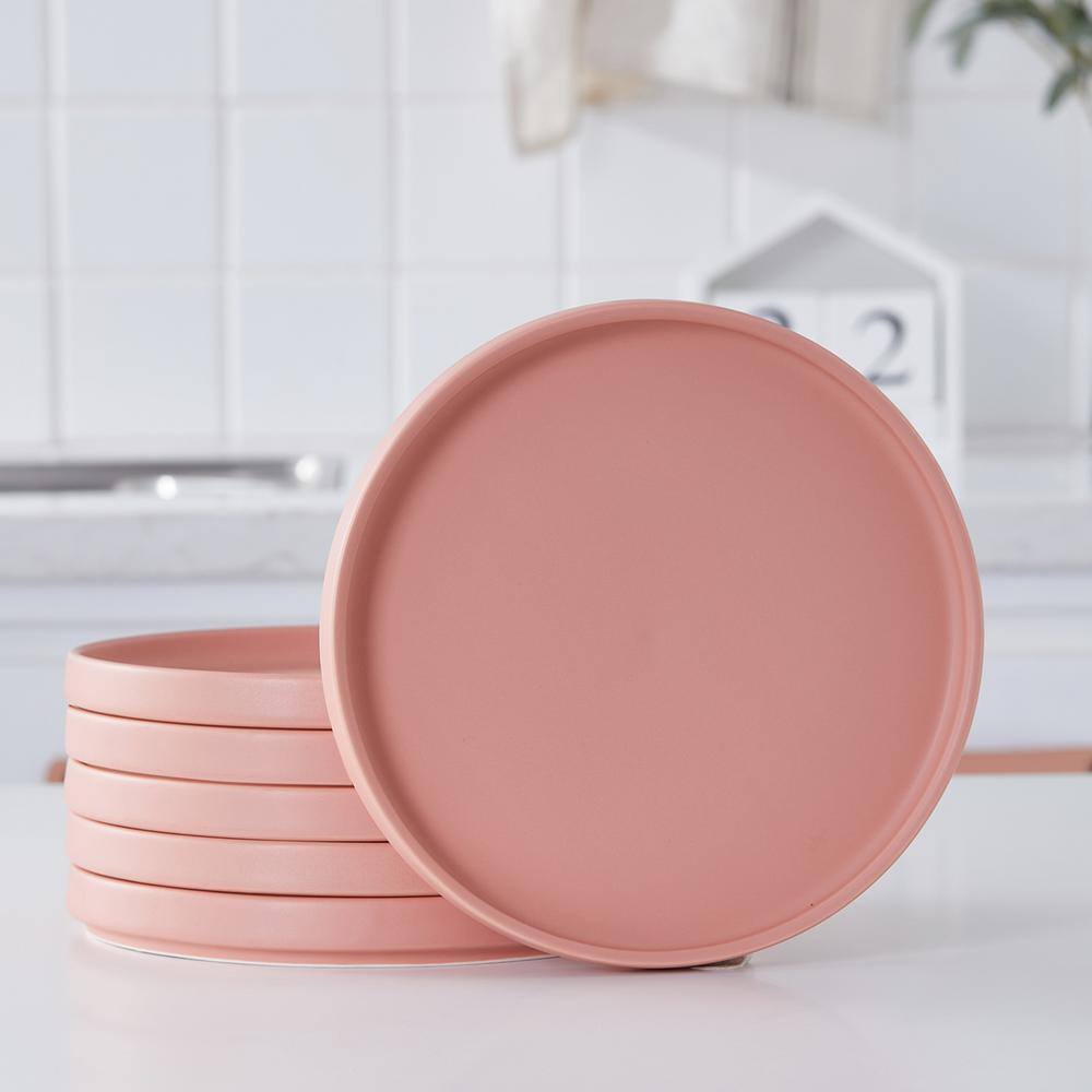 STONE LAIN Stone Lain Stella 6-Piece 7.87 in. Salad Plate Set Porcelain, Terracotta