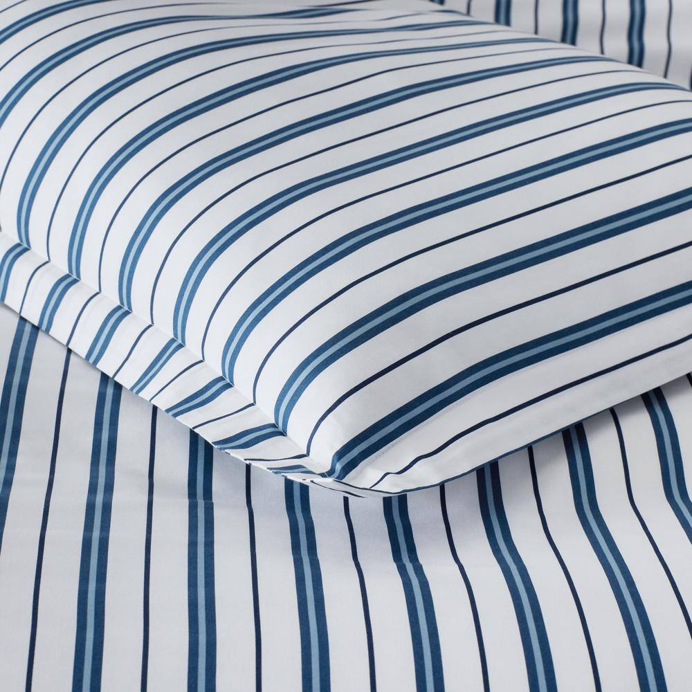 The Company Store Company Kids Vertical Stripes Organic Cotton Percale Pillowcases (Set of 2)